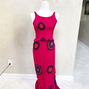 Vibrant top and Wrap Around Skirt